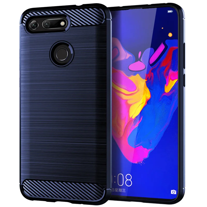 Funda de teléfono para Honor View 20, funda de fibra de carbono a prueba de golpes para honor v20 Huawey, funda protectora trasera completa, Fundas - imagen 5