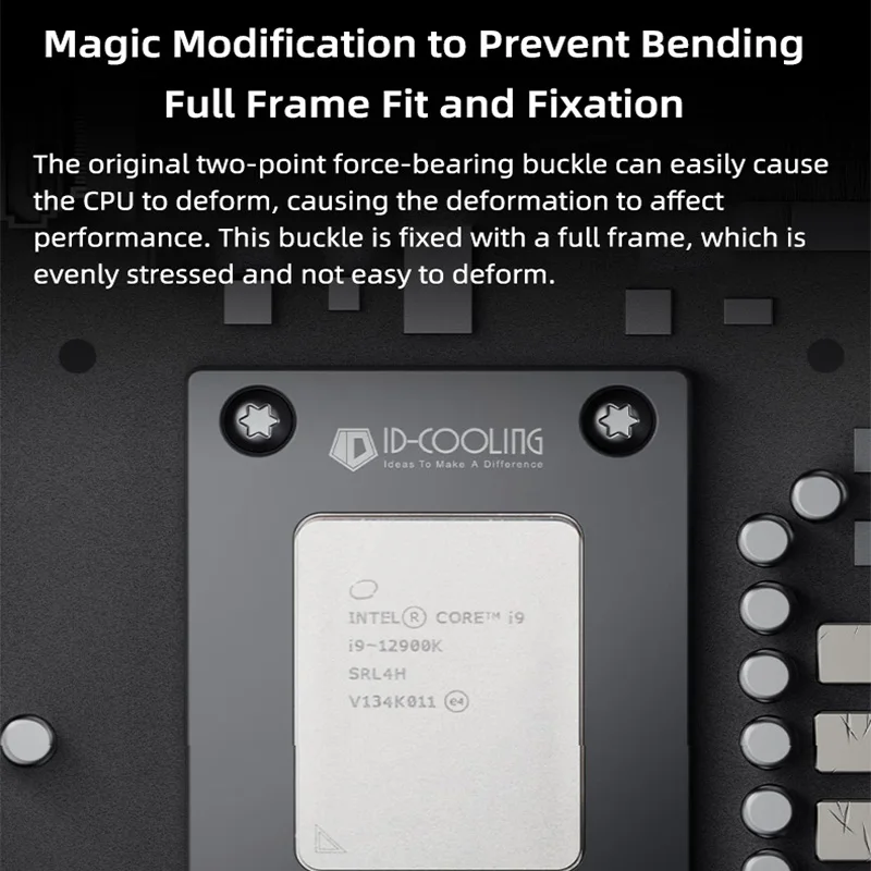 ID-COOLING ABF-1700 CPU hebilla antiflexión toda la aleación de aluminio viene con destornillador en forma de L esteras de seguridad aisladas para LGA1700 - imagen 3