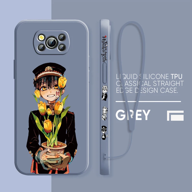 Hanako Kun-funda para Xiaomi Poco, cubierta para X4, X3, F4, NFC, M6, M5, M4, M3, GT S Pro, 4G, 5G, cuerda líquida izquierda - imagen 4