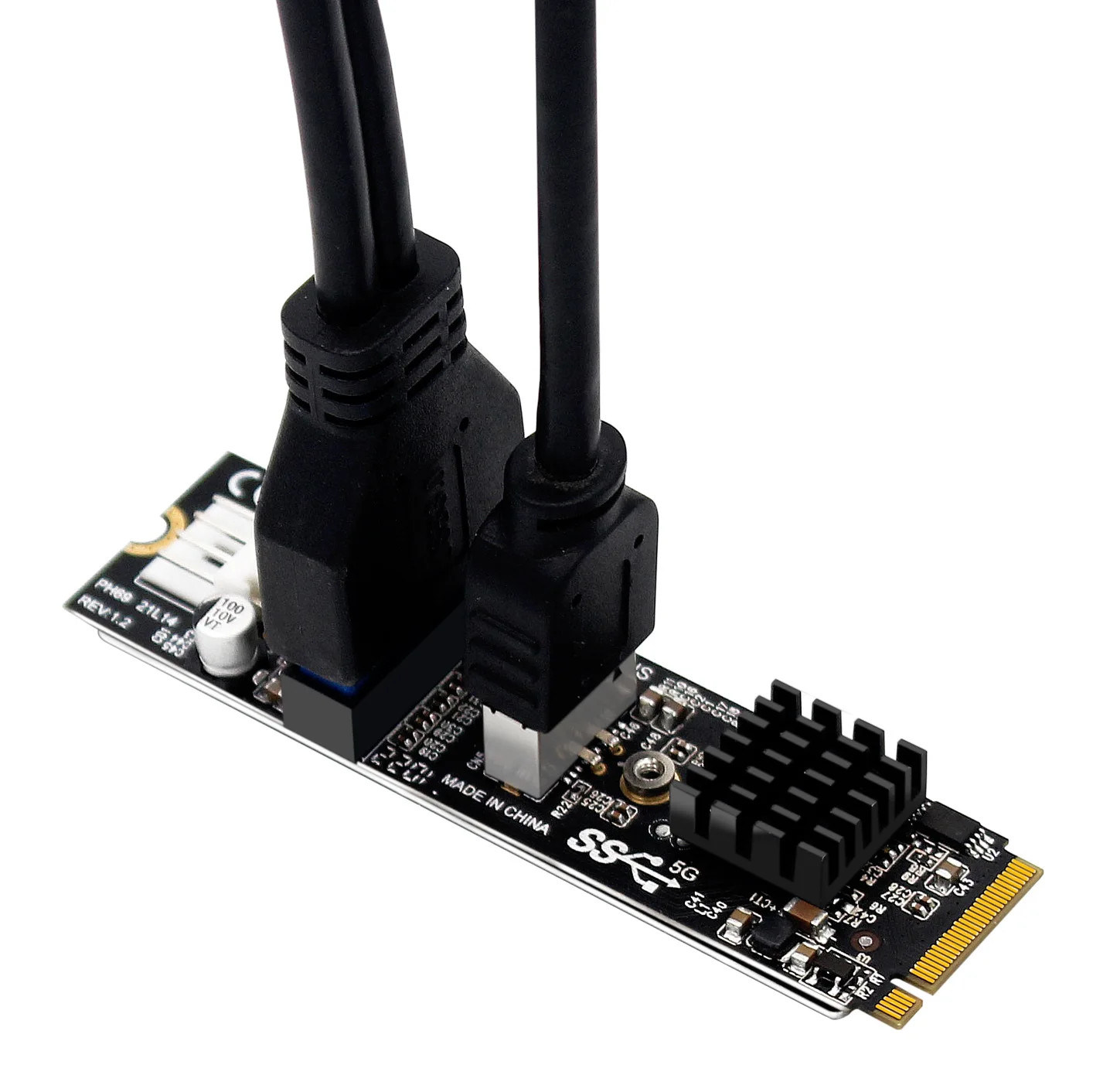 1 unidad M.2 MKEY PCIe a USB frontal 3,1 5Gb TYPE-C + tarjeta de expansión de 19/20 pines PH69 M.2 M Key accesorio Compatible con múltiples sistemas - imagen 5