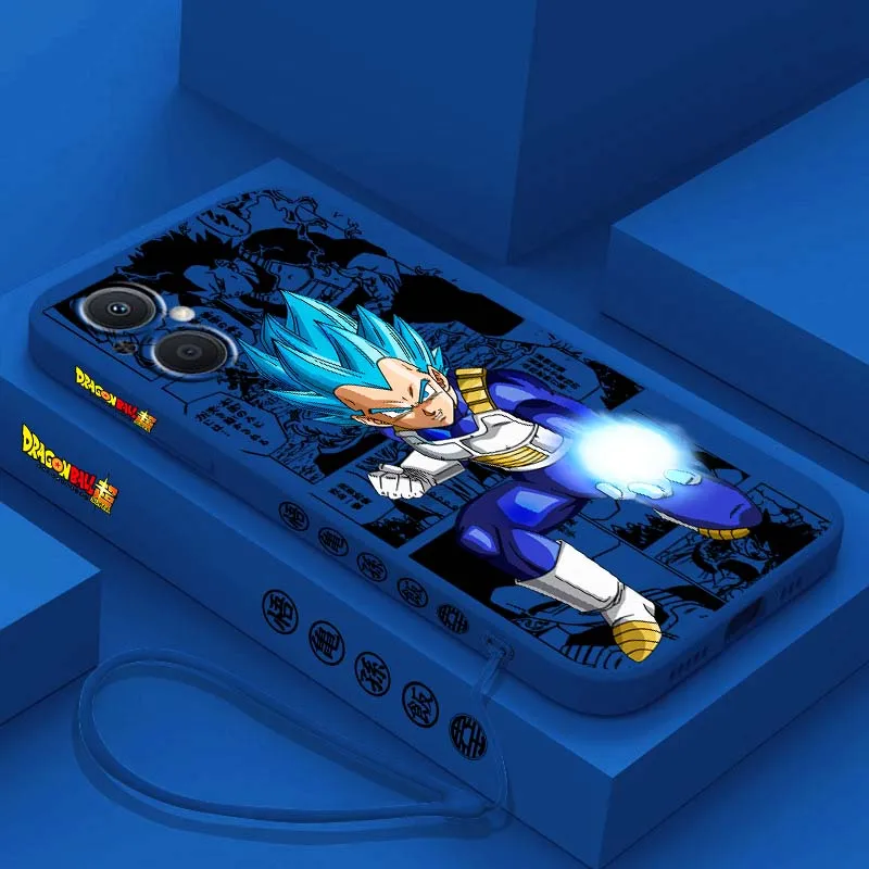 Anime d-dragon Ball Vegeta para OPPO Reno 8 7 A96 A78 A74 A72 A58 A53 A40 Lite 5G cubierta de la caja del teléfono de cuerda izquierda líquida - imagen 5