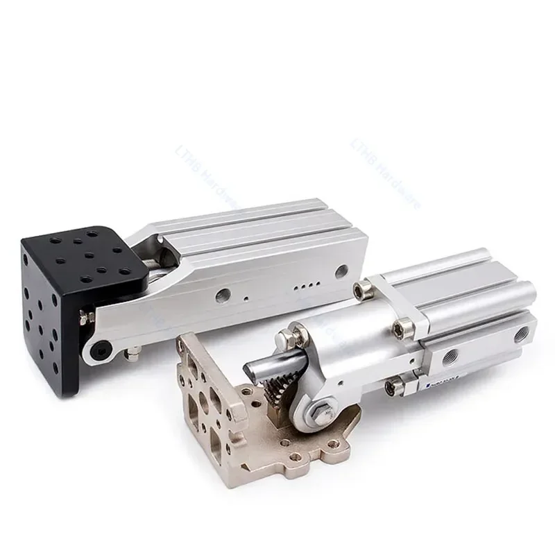 Accesorio de manipulador de cilindro de palanca neumática, grupo de colocación lateral Mini 32/40-45L, gira 90 °   Bisagra de fijación de rueda de estante abatible - imagen 3