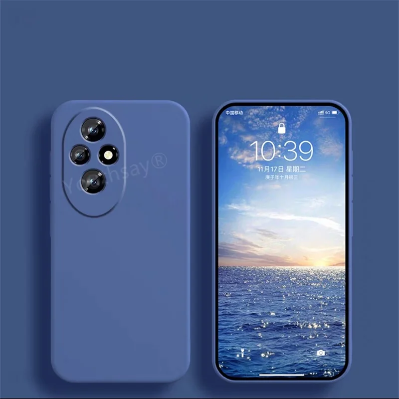 Para Honor 200 funda para Honor 200 Pro Fundas Coque Original silicona líquida suave TPU teléfono parachoques para Honor 200 Pro - imagen 3