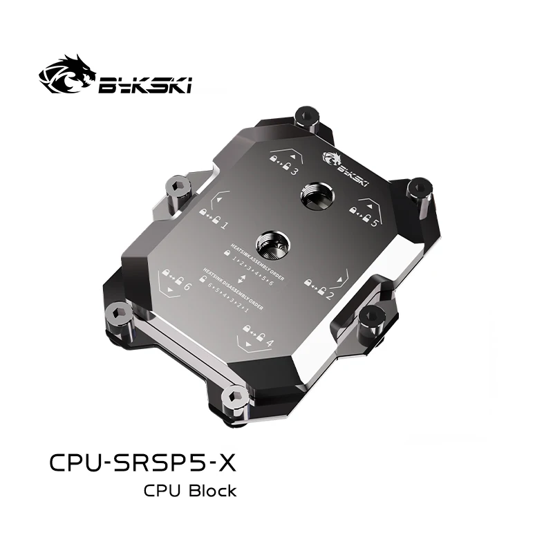 Bykski CPU bloque de agua uso para AMD SP5 enchufe rectángulo CPU/radiador de Metal de cobre sistema de refrigeración líquida/CPU-SRSP5-X