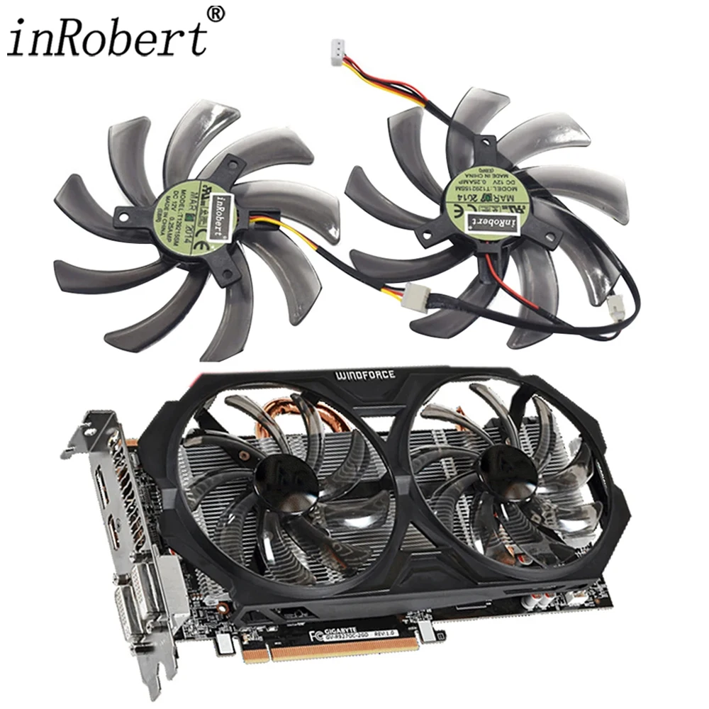 Ventilador de refrigeración para Gigabyte HD 7850, 7790, Radon R9 270, 270X, GTX 670, 660, 650Ti, 560, ATI, GPU, 95MM, T129215SM, PLD10010S12H