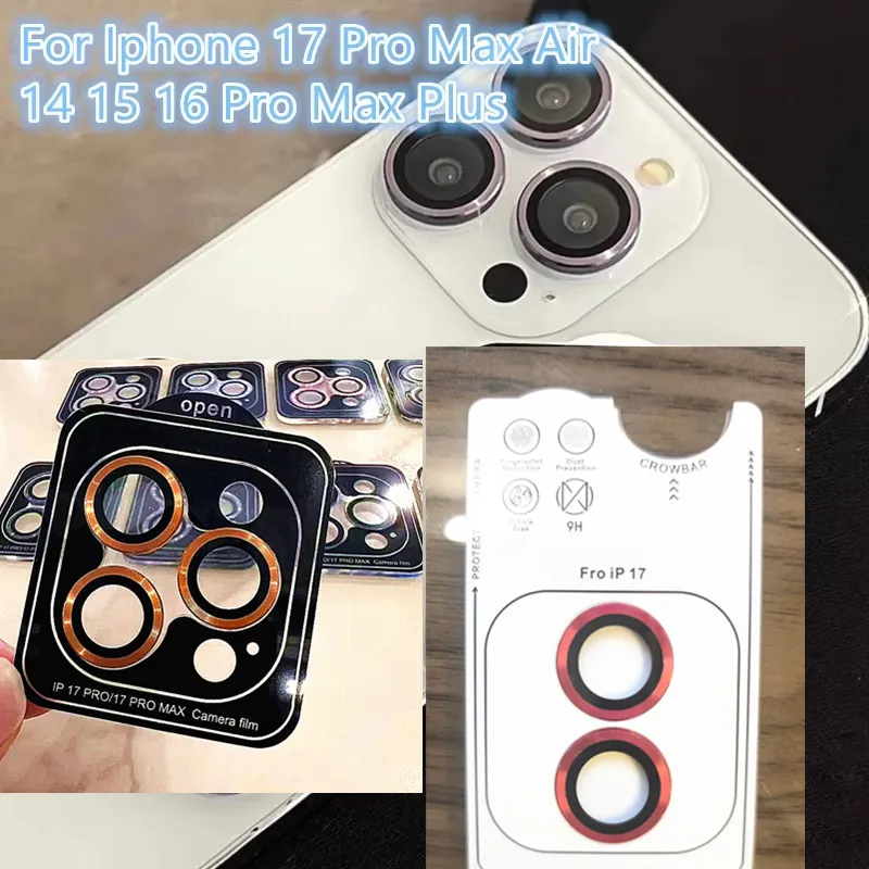 Localizador de palanca adecuado para IPhone 17 Pro Max 17Air, protección de lente de cámara de vidrio templado para IPhone 16 15 14 Pro Max Plus - imagen 2