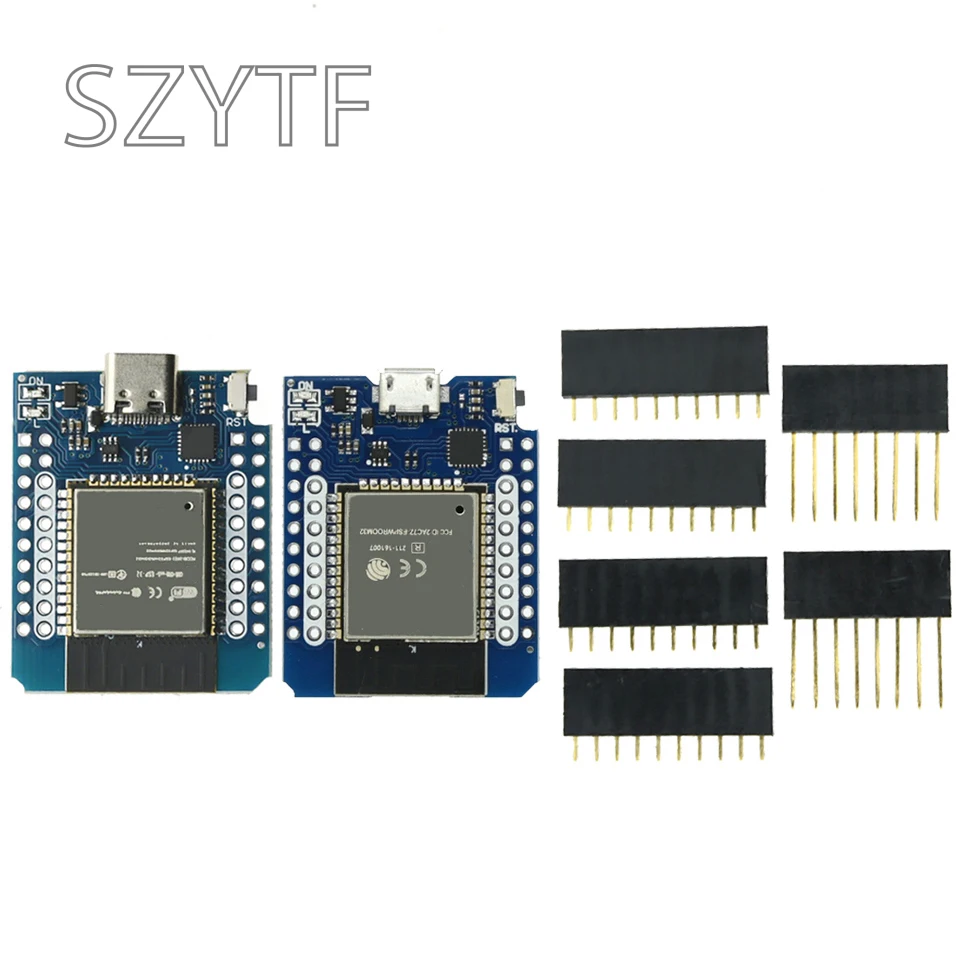 Módulo de placa de desarrollo D1 MINI ESP8266 ESP32 ESP-32S, WIFI, compatible con Bluetooth, CP2104, CH9102, para Wemos, Arduino, con pines