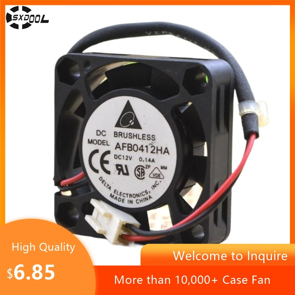 Afb0412ha 40mm DC 12V ventilador Axial para Delta 12VDC 0.14a 40X40X10mm 4cm ventilador de refrigeración con caja de rodamiento de bolas doble - imagen 2