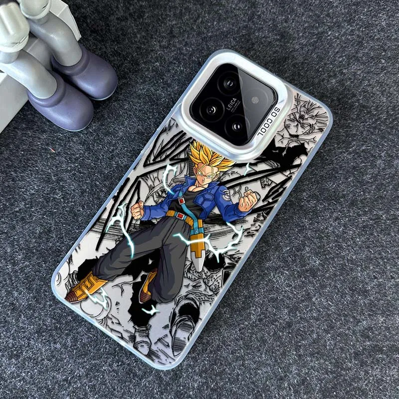 D-Dragon Ball Anime Trunks Abdeckung für Xiaomi Poco X3 X5 X6 F5 F6 M6 Pro GT NFC Pro Bunte Silber Telefon Fall - imagen 2
