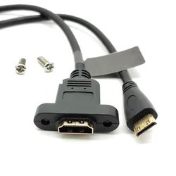 Extensión HDMI Hembra a Mini Macho Blindada con Tornillo
