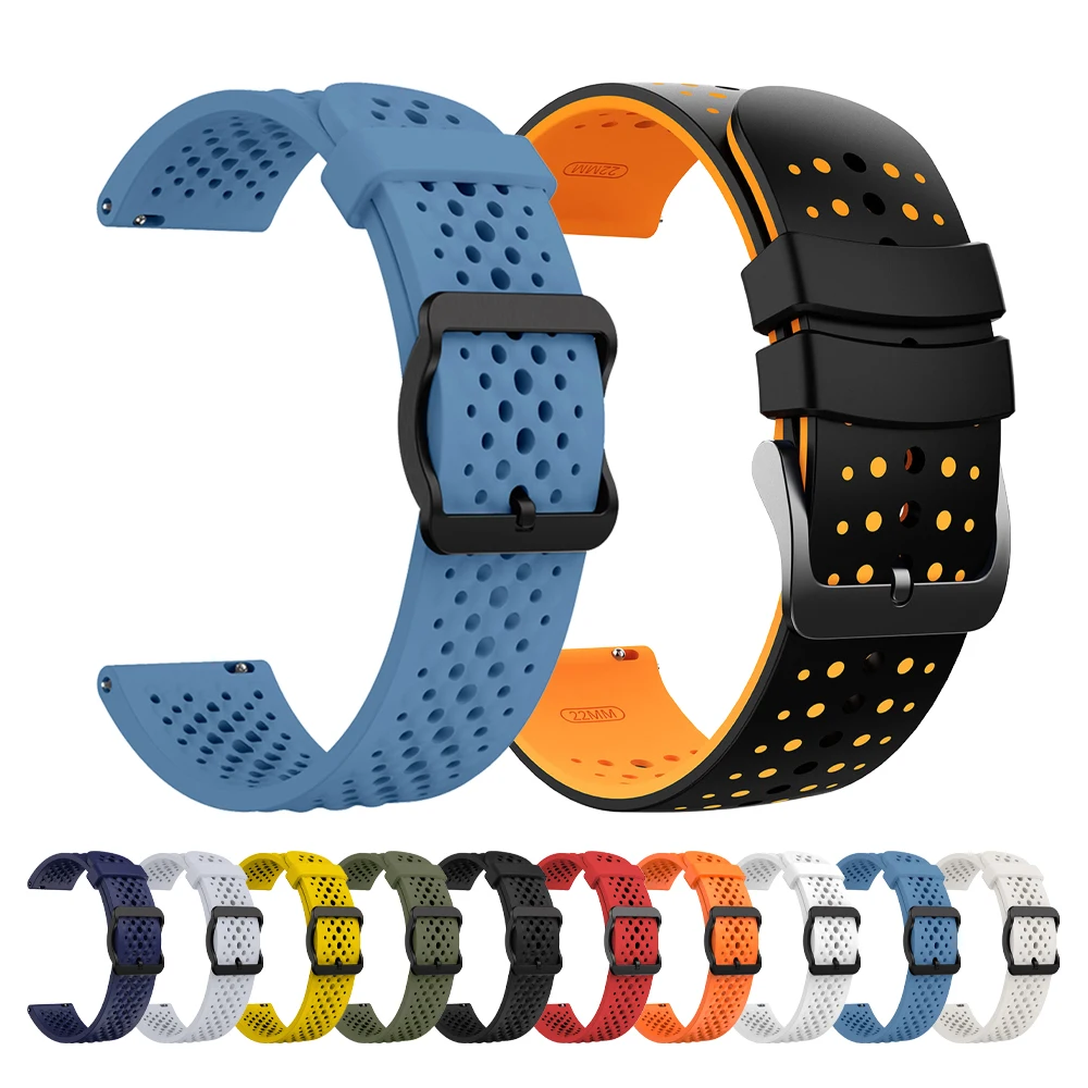 Correa de silicona oficial de 22mm para Xiaomi Watch S4 S3 S2 S1 pro Active/MI Watch color2 Band para Garmin Venu 4 3 2 pulsera Correa