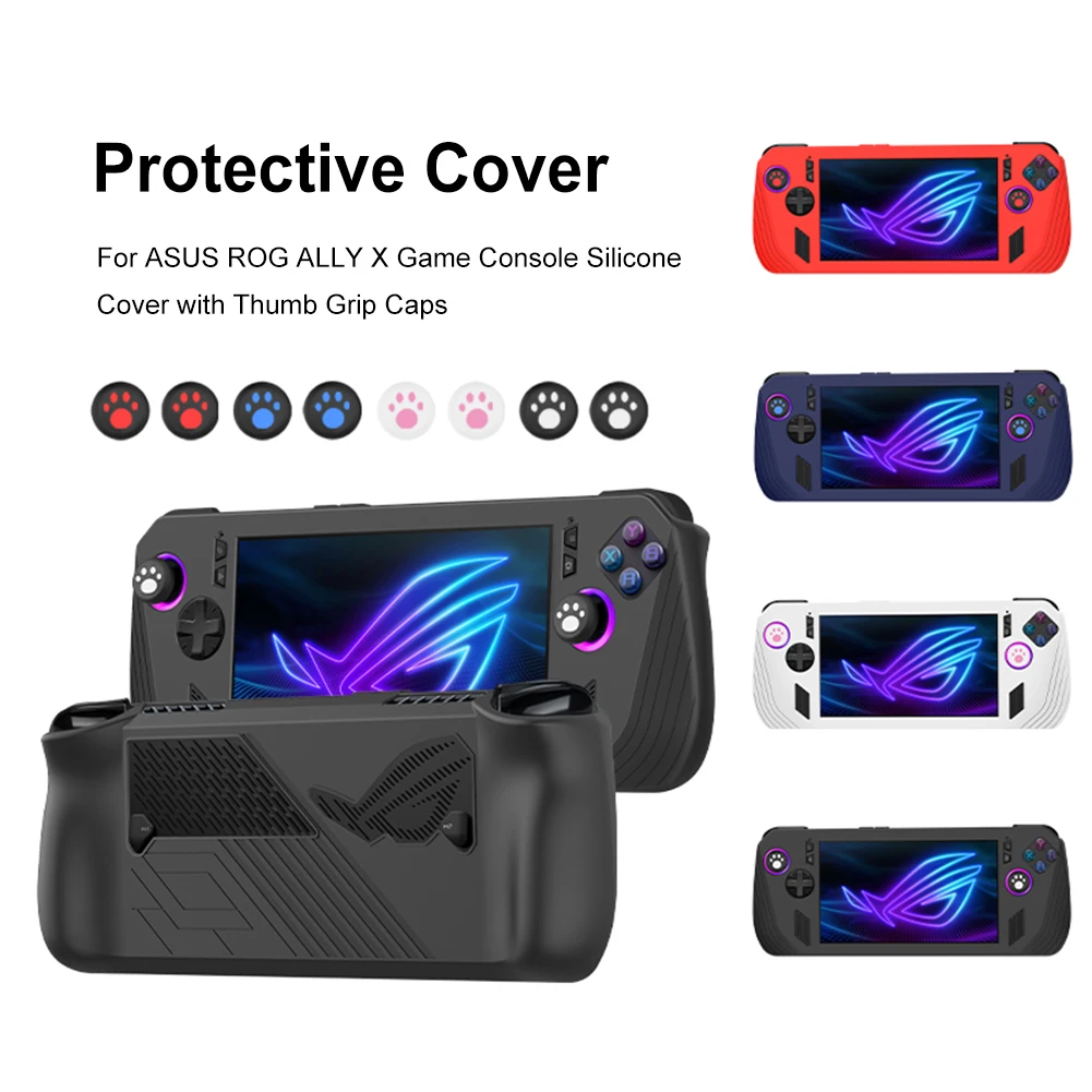 Funda protectora de silicona para consola de juegos ASUS, carcasa antipolvo, antiarañazos, tapa de agarre para el pulgar - imagen 3