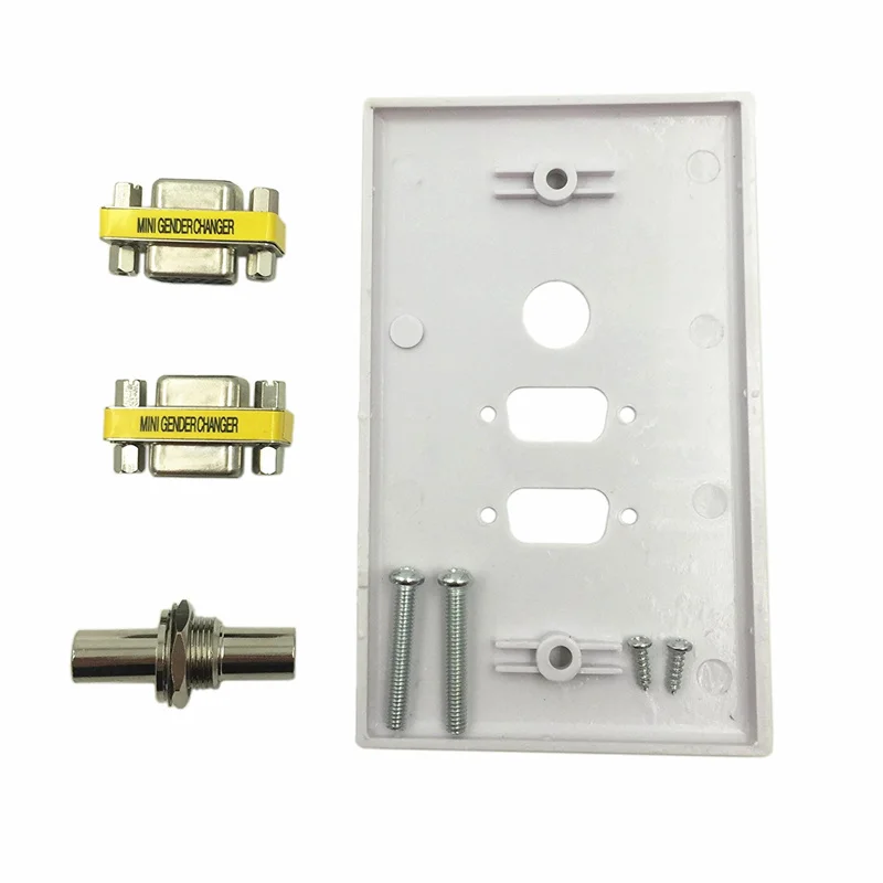 VGA hembra con componente hembra de Audio estéreo de 3,5mm, Panel de placa frontal de pared compuesto HD15 hembra y hembra de 3,5mm 115*70mm - imagen 2