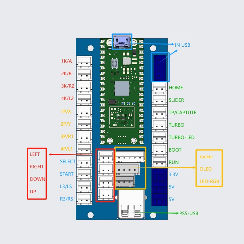 Copia Sanwa juego de salón recreativo Diy Kit 8 vías Joystick botones placa Usb soporte PC 360 interruptor Raspberry Pi PC Android PS3 PS4 - imagen 2