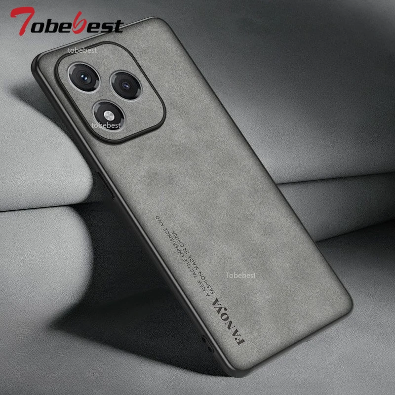Funda de piel de oveja de lujo para Huawei Honor 400 Lite 300 Ultra 200 100 90 80 70 60 Pro, funda trasera Retro de negocios - imagen 3