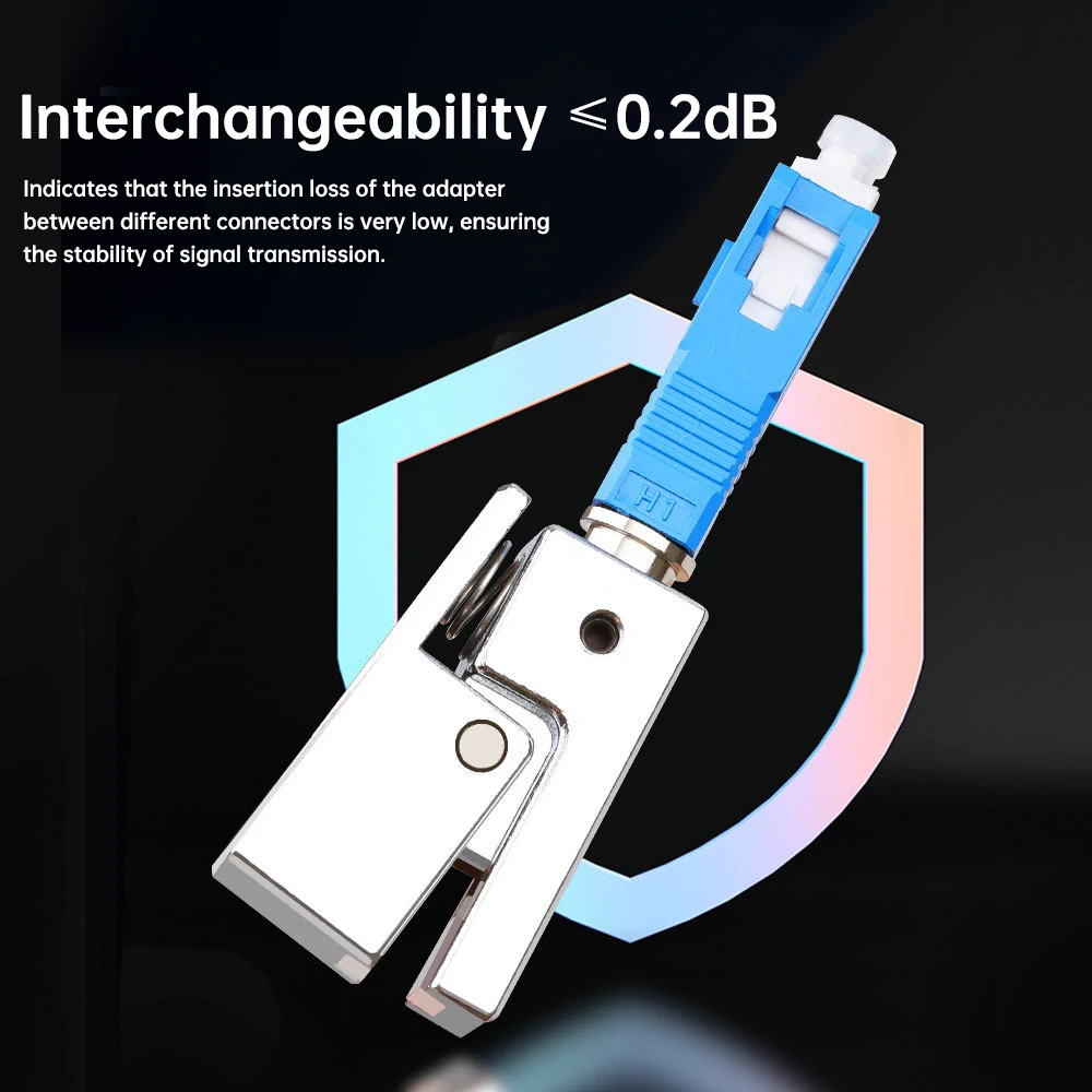 Adaptador de fibra óptica desnuda de forma cuadrada Natalink SC, conector de fibra FTTH para bolígrafo de luz roja, medidor de potencia óptica, acoplador OTDR - imagen 3