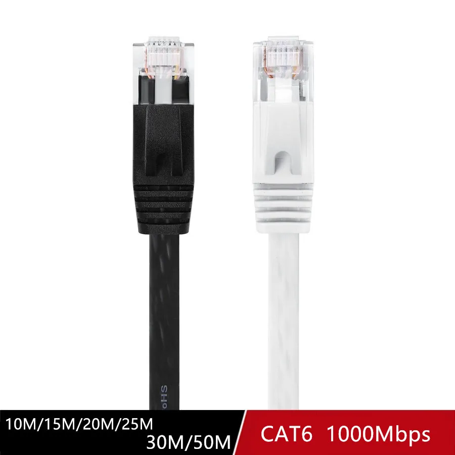 Cable Ethernet Cat6 Lan Cable 10m 20m 30m UTP Cat 6 RJ 45 Cable de red divisor RJ45 Cable de conexión de par trenzado para enrutador de ordenador portátil - imagen 2