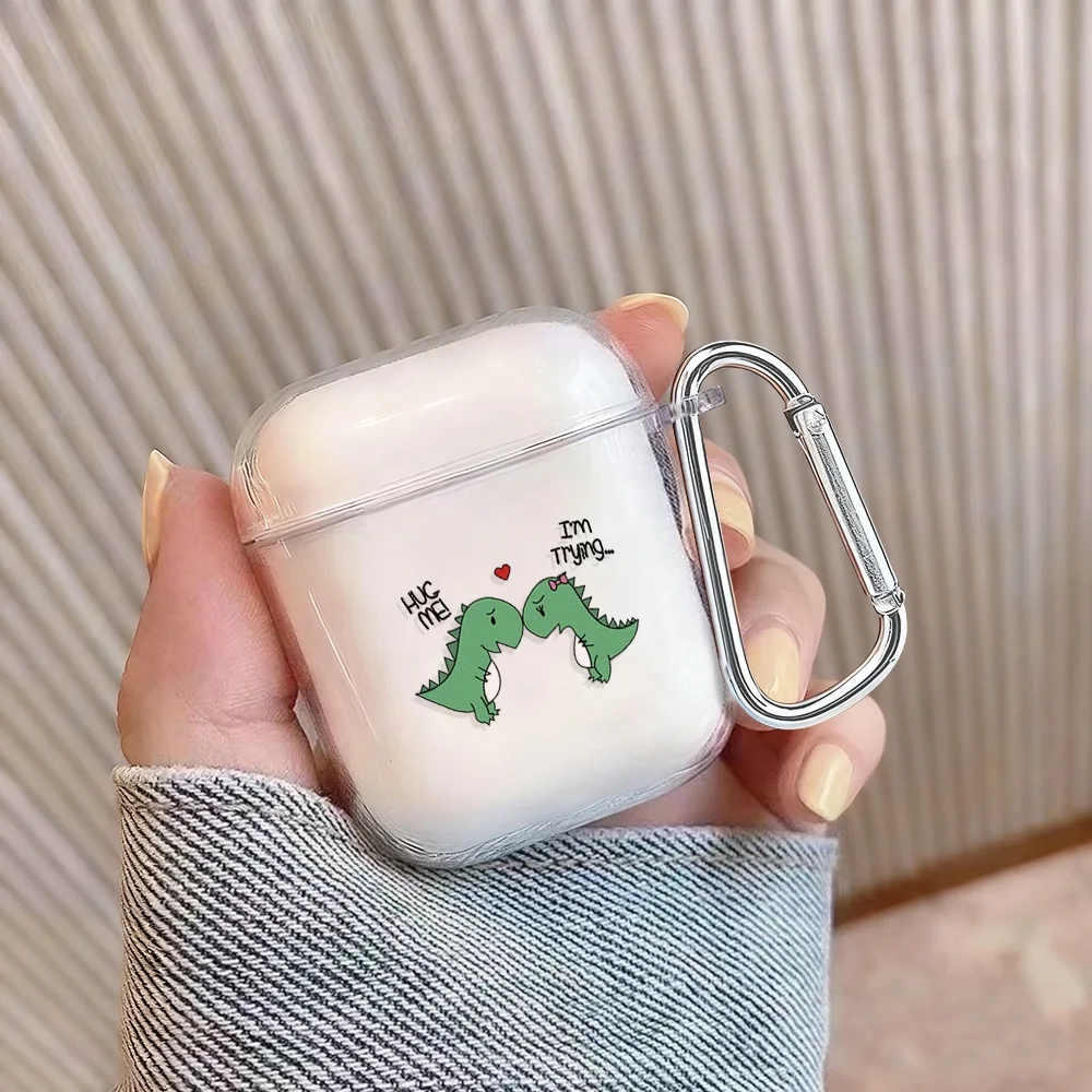 Funda para auriculares Little Dinosaur para Apple Airpods 3, funda para auriculares Bluetooth para Air Pods 4 Pro3 2 1 4. ° carcasa a prueba de golpes con gancho - imagen 2