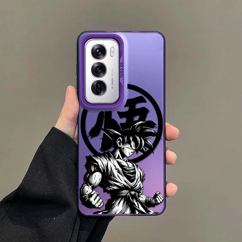D-Dragon Ball Goku Cool Logo para OPPO A98 A96 A95 A94 A79 A78 A77 A54 A55 funda de teléfono plateada colorida - imagen 4