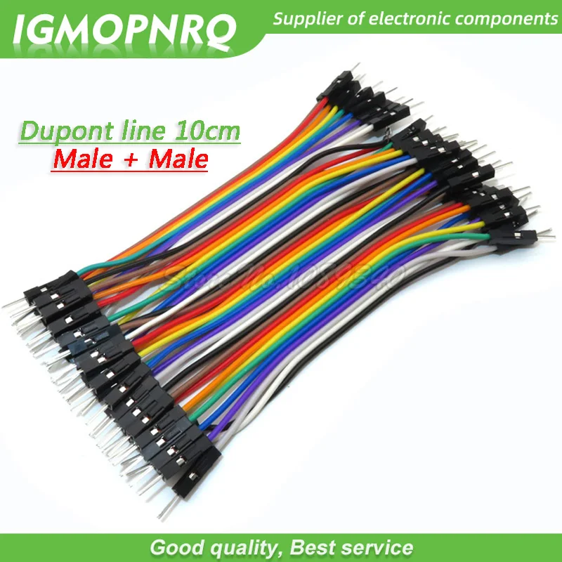 GMOPNRQ-Cable Dupont de 40 piezas y 10CM, Cable macho a macho para Arduino, KIT de bricolaje