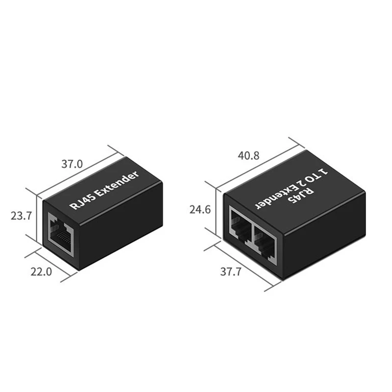 1 Uds. Adaptador de expansión de puerto Ethernet RJ45, divisor de Cable de red, conector adaptador de enchufe extensor, divisor de red 1 a 2 - imagen 4