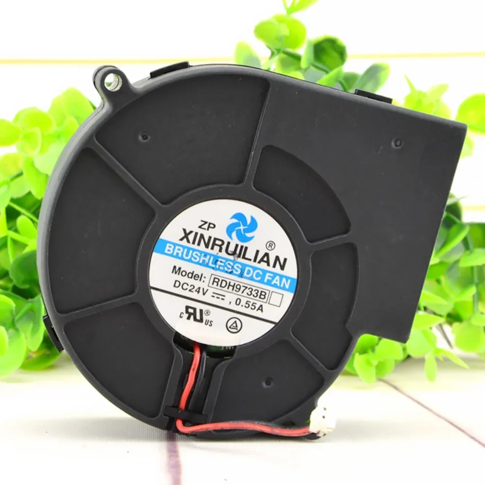 Nuevo para RDH9733B 24V 0.55A 9CM 9733 radiador de ventilador turbo de 2 cables