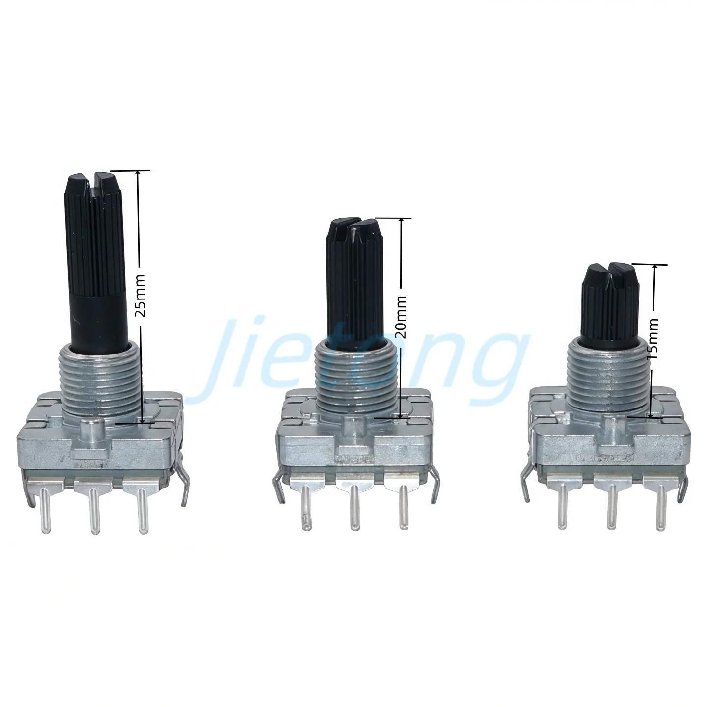 Potenciómetro codificador rotatorio EC16, amplificador de 24 posiciones, interruptor de cocina de inducción de volumen, 3/5 pines, 15/20/25MM, medio eje de ciruela, 1 ud. - imagen 5