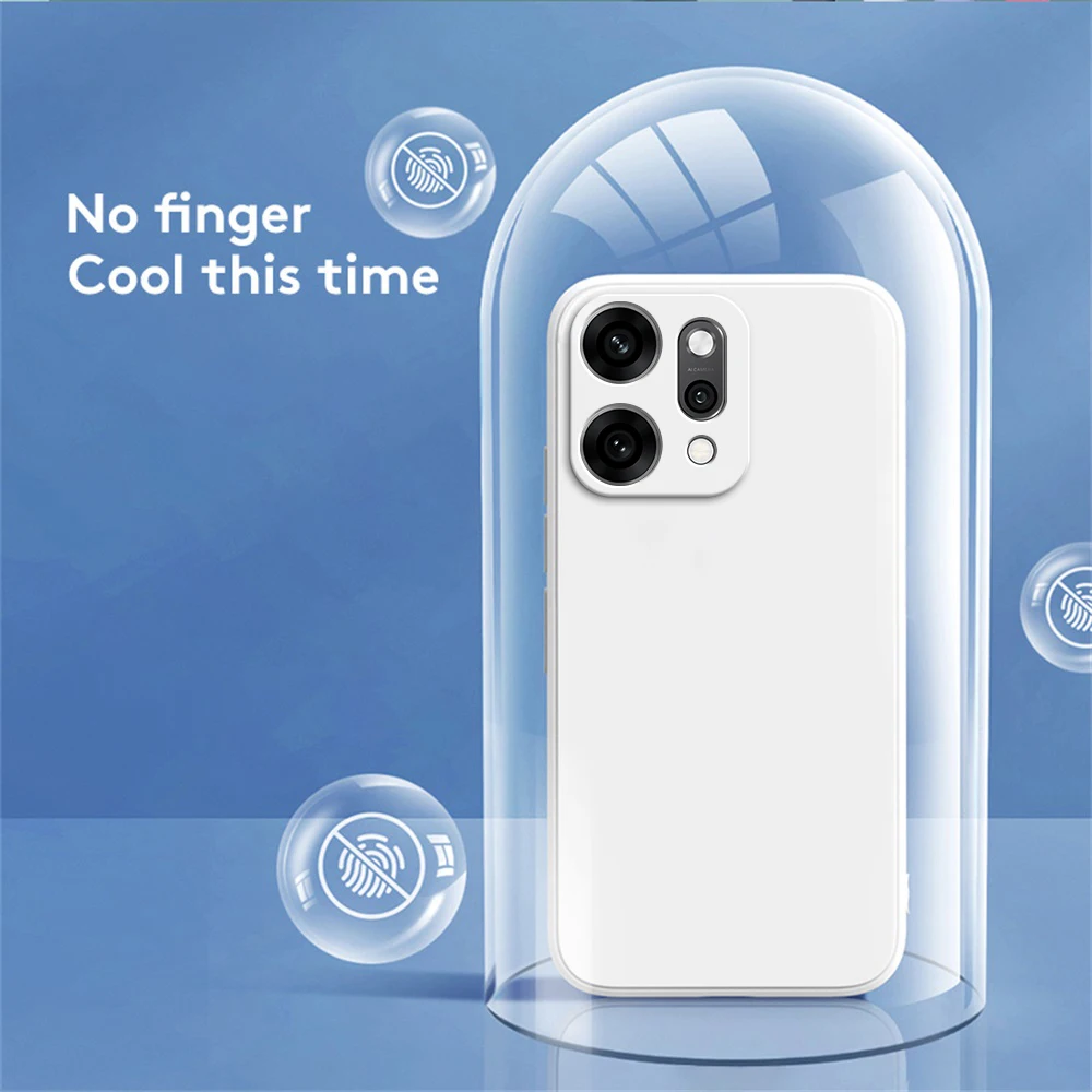 Funda de teléfono de silicona líquida de lujo para OPPO Reno14 Reno 14 Pro 14Pro 5G, Funda trasera clásica suave Original de alta calidad - imagen 3