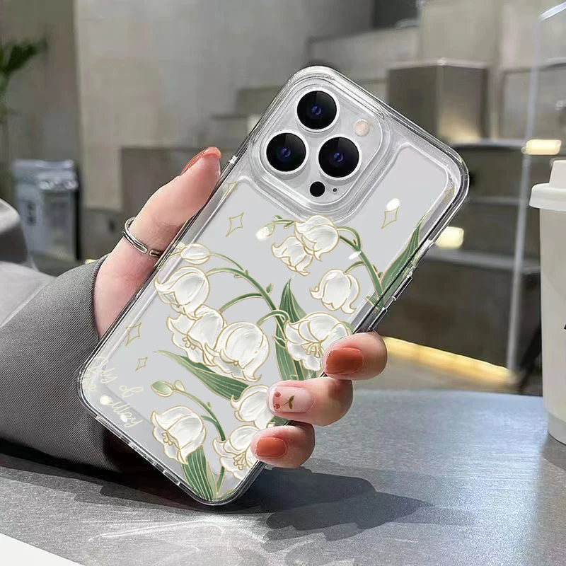 Funda de teléfono de silicona transparente con flores de tulipanes blancos para Xiaomi Redmi Note 14 13 12 Pro Plus 5G 12S 11S 11 10 14C 13C 12C - imagen 3