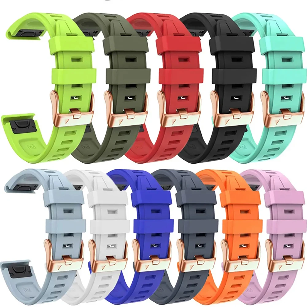 Correa de silicona suave para reloj inteligente Garmin Fenix, pulsera de 20mm para modelos 7S, 6S, 6SPro, 5S Plus, Quickfit, Mk2S/Instinct 2S - imagen 2