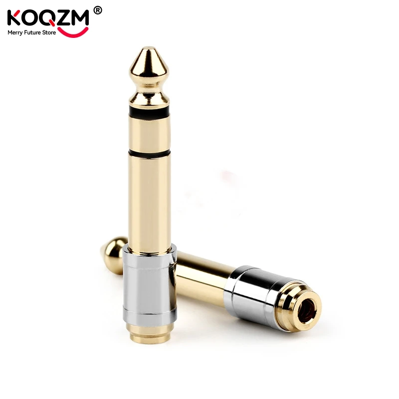 Adaptador de Audio Jack 3,5 a 6,35, convertidores de 6,5mm a 3,5mm, conector macho y hembra, enchufe para auriculares de 6,3mm, electrónica de consumo, 1 unidad