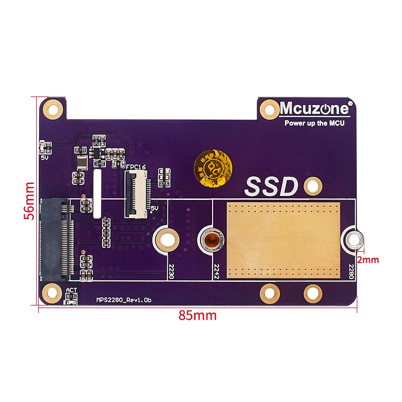 Raspberry Pi 5 PCIe a M.2 NVMe SSD, compatible con Gen 3, ajuste de alta velocidad 2230 2242 2280 M.2 unidad de estado sólido para Raspberry Pi 5 - imagen 3