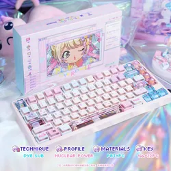 Keycaps PBT Neces Girl Cherry – Translúcidas Perfil Antigolpes