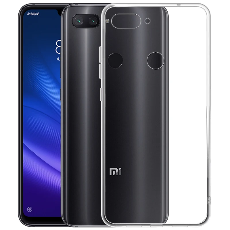 Funda alta de TPU para Xiaomi Mi 8 Lite, funda trasera transparente delgada de silicona suave para Xiaomi Mi 8 Mi8 lite