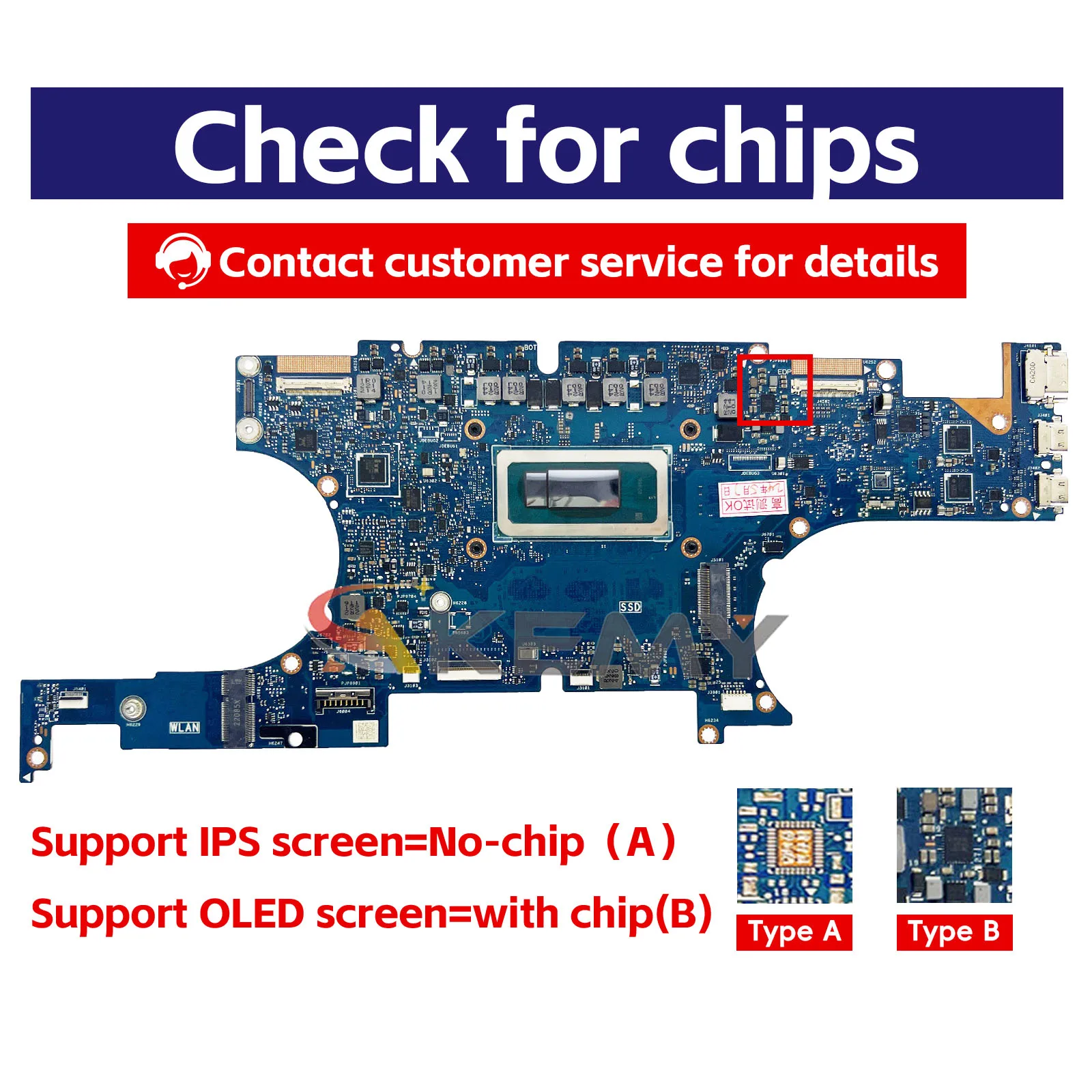 Placa base para ordenador portátil UX5401ZA para ASUS ZenBook UP5401EA BX5401EA UX540ZA RX5401EA UX5401 placa base para portátil con 12. a generación i5 i7 i9 - imagen 2