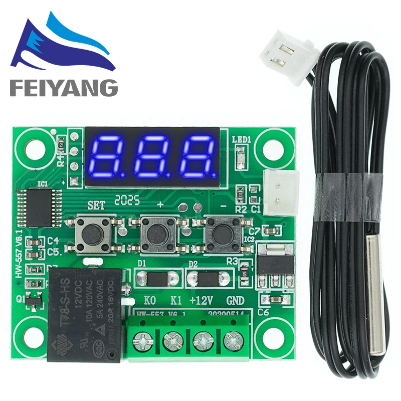 W1209 DC 12V rojo/azul calor frío temperatura termostato interruptor de control de temperatura controlador de temperatura - imagen 3