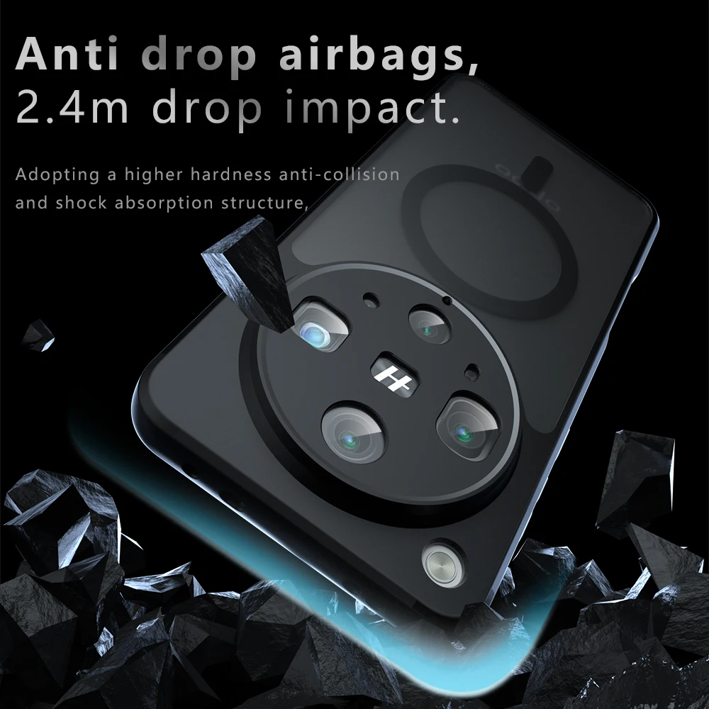 Funda para OPPO Find X8 X7 Ultra X8S X8 X7 Magsafe carga inalámbrica mate esmerilado PC TPU cubierta transparente para OPPO Find X8 Ultra - imagen 2