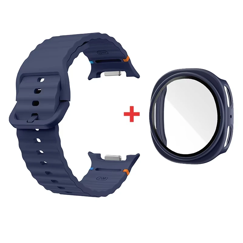 Correa de silicona + funda para samsung galaxy watch 8, accesorios para reloj inteligente, pulsera deportiva para correa galaxy watch 8, funda de 40/44mm - imagen 2