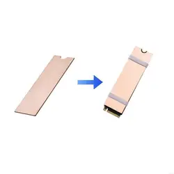 Disipador de cobre M.2 NVMe 2280 con almohadilla térmica