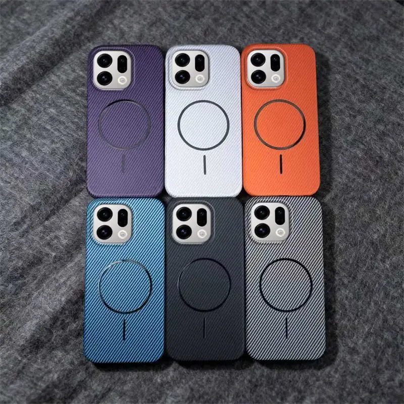 Para OPPO Find X9 Pro funda dura de PC de fibra de carbono magnética MagSafe funda protectora trasera para Find X9 X8Pro X8S + x8ultra Shell - imagen 2