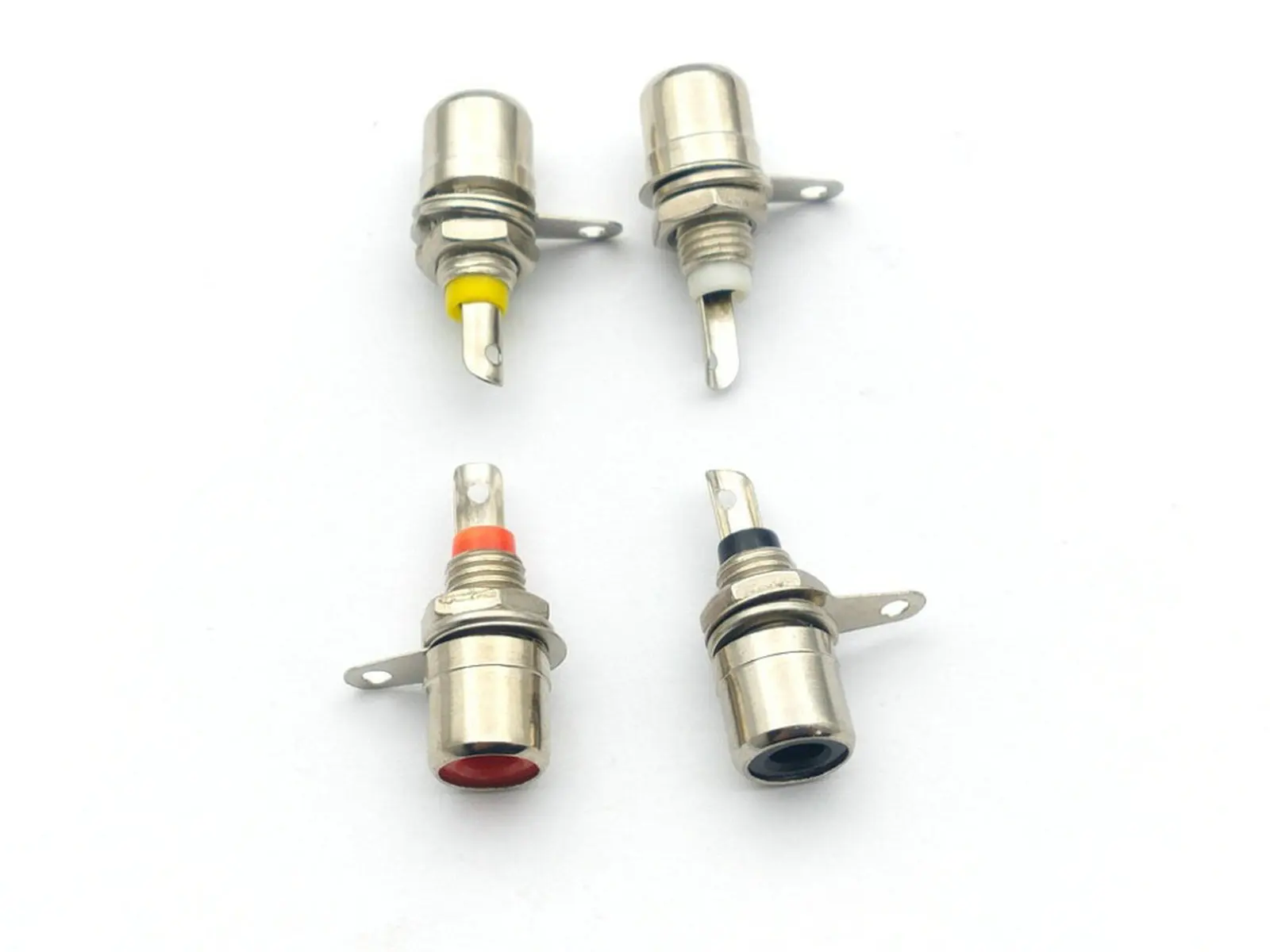 Amplificador hembra de metal, Conector de montaje de chasis RCA Jack, 100 piezas - imagen 3