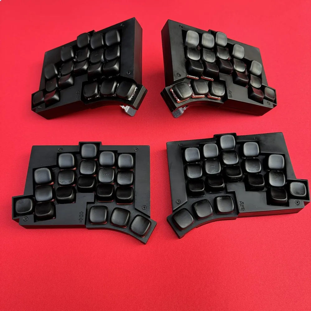 Totem 3X6 teclados divididos de perfil bajo versión de soporte caja de resina personalizada Kip Lame Keycap intercambio en caliente ZMK teclado inalámbrico separado - imagen 2