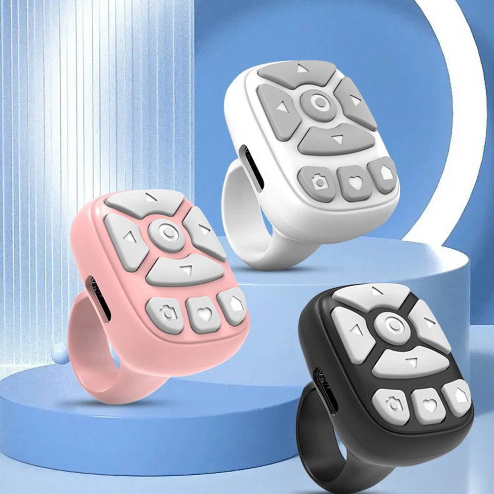 Anillo de desplazamiento para TIK Tok, palo de Selfie Compatible con Bluetooth, controlador de cámara, controlador de Video para Selfie con punta de dedo para iPhone y iPad - imagen 3