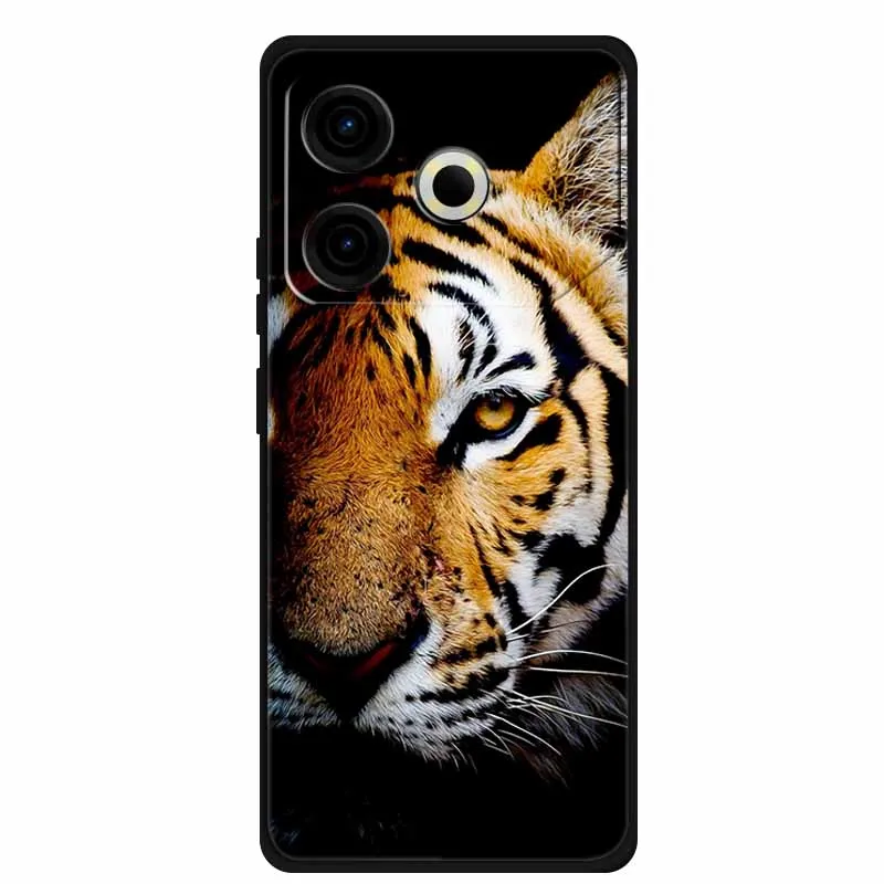 Funda de TPU suave Para Infinix Hot 40 Pro / 40i/40, carcasa de silicona, Lobo, León, Tigre, Funda Para Infinix Hot 40i / Hot40 - imagen 5