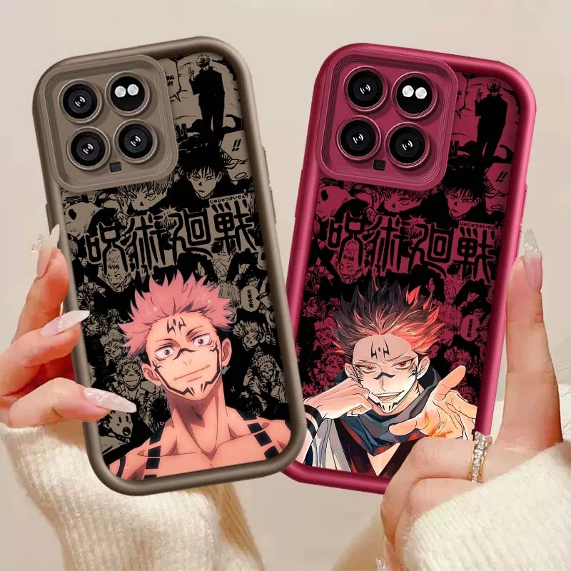 Jujutsu Kaisen Yuji Sukuna funda para Xiaomi Mi 17 15 14 13 12 11 12T 13T 14T Pro Max Lite NE 5G caja de teléfono con escalera ocular - imagen 2