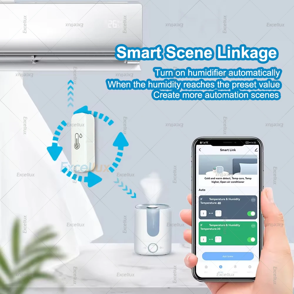 Sensor inteligente de temperatura y humedad Zigbee, higrómetro para hogar inteligente, termómetro, aplicación remota, monitoreo, funciona con Zigbee Gateway - imagen 5