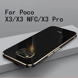 Para Poco X3 NFC funda suave de TPU para Poco X3 Pro cubierta protectora de cámara antihuellas para Poco X3