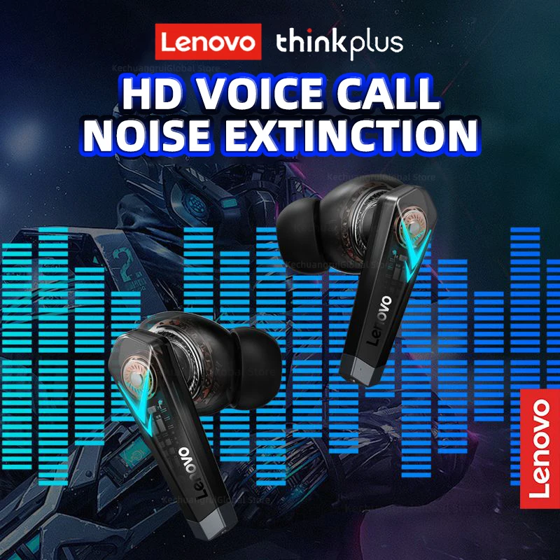 Lenovo-auriculares inalámbricos LP6 TWS originales, cascos con Bluetooth para juegos, estéreo, envolvente, cancelación de ruido, modo de reposo largo, 10 unidades, 5 unidades, 2 unidades - imagen 5