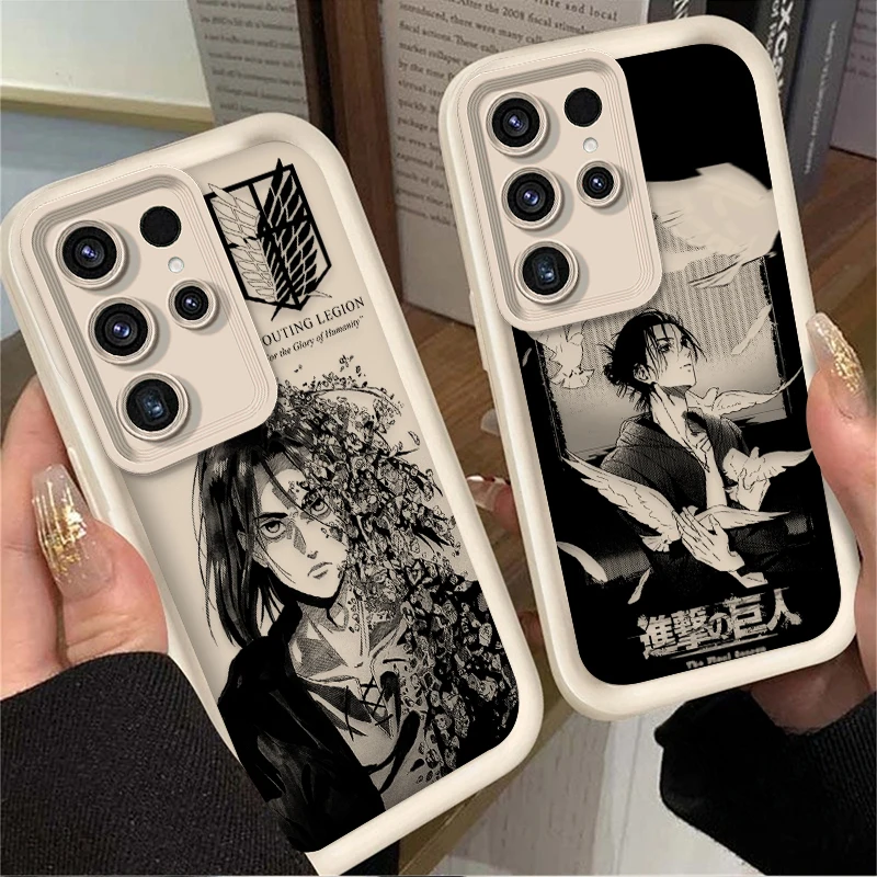 Funda blanda Attack on Titan Eren para Samsung Galaxy S24 S23 S25 Ultra S22 S21 Plus FE A56 A36 A26 A16 A06 A15 A25 A35 A55 5G - imagen 3