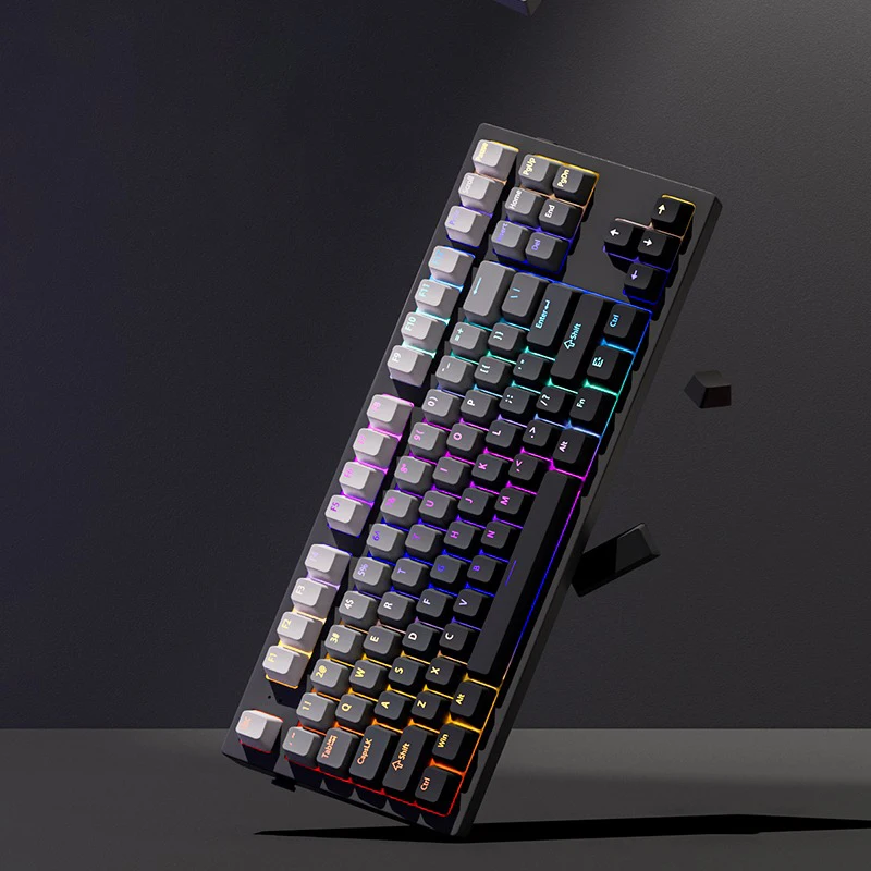 Teclas retroiluminadas con gradiente, perfil OEM, teclas PBT de doble disparo para interruptor Mx, Teclado mecánico para jugar, diseño ISO, teclas RGB DIY - imagen 4